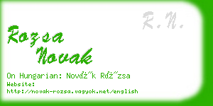 rozsa novak business card